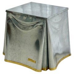 John Dickinson, Sutherland, Modern Drape End Table, Galvanized Steel, 2000s