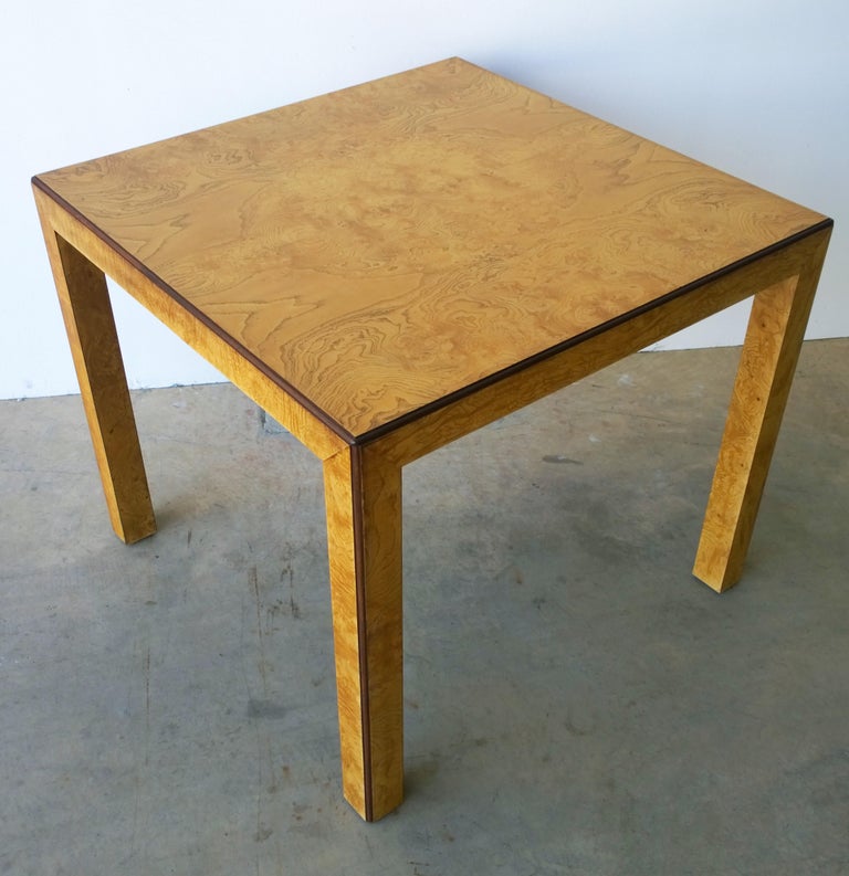 MidCentury Modern Signed John Burl Wood Veneer Game / Dining