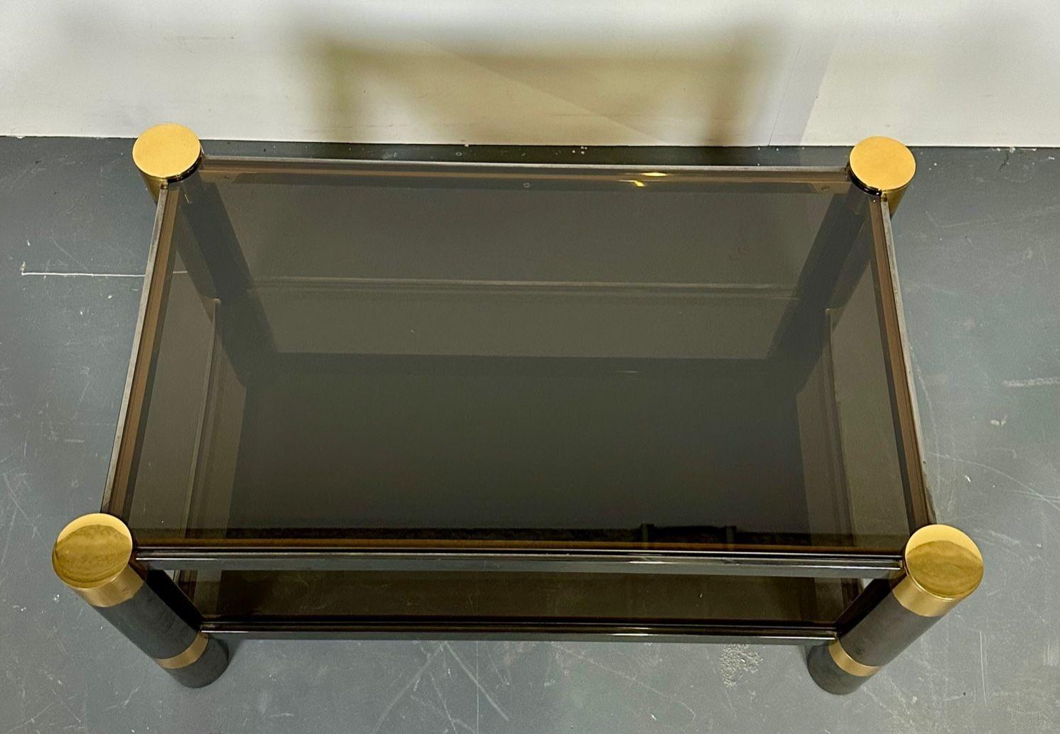 Table basse rectangulaire moderne du milieu du siècle dernier Karl Springer, bronze, laiton, années 1970 en vente 3