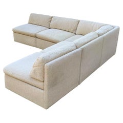 Mid Century Modern Signed Milo Baughman Modular L Shape Sectional Sofa
