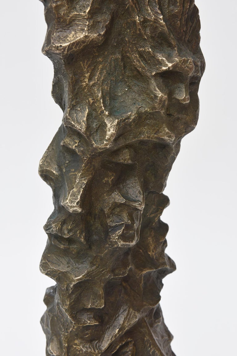 MidCentury Modern Signed Mirtala Bronze and Mixed Metal Sculpture on