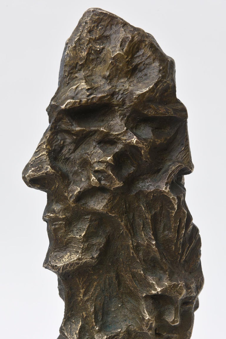 MidCentury Modern Signed Mirtala Bronze and Mixed Metal Sculpture on