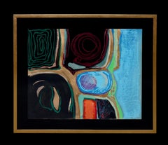 Mid-Century Modern Signed Pastel on Paper by Edlef Romeny, 1972