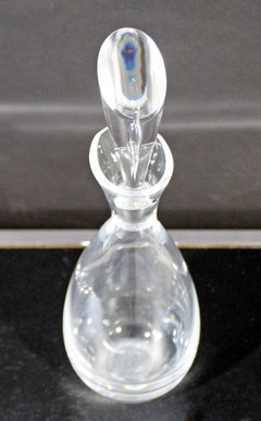 Mid-Century Modern Signed Steuben Wine Decanter Teardop Stopper