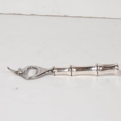 Mid-Century Modern Signed Tiffany Sterling Silver Bamboo Bottle Opener