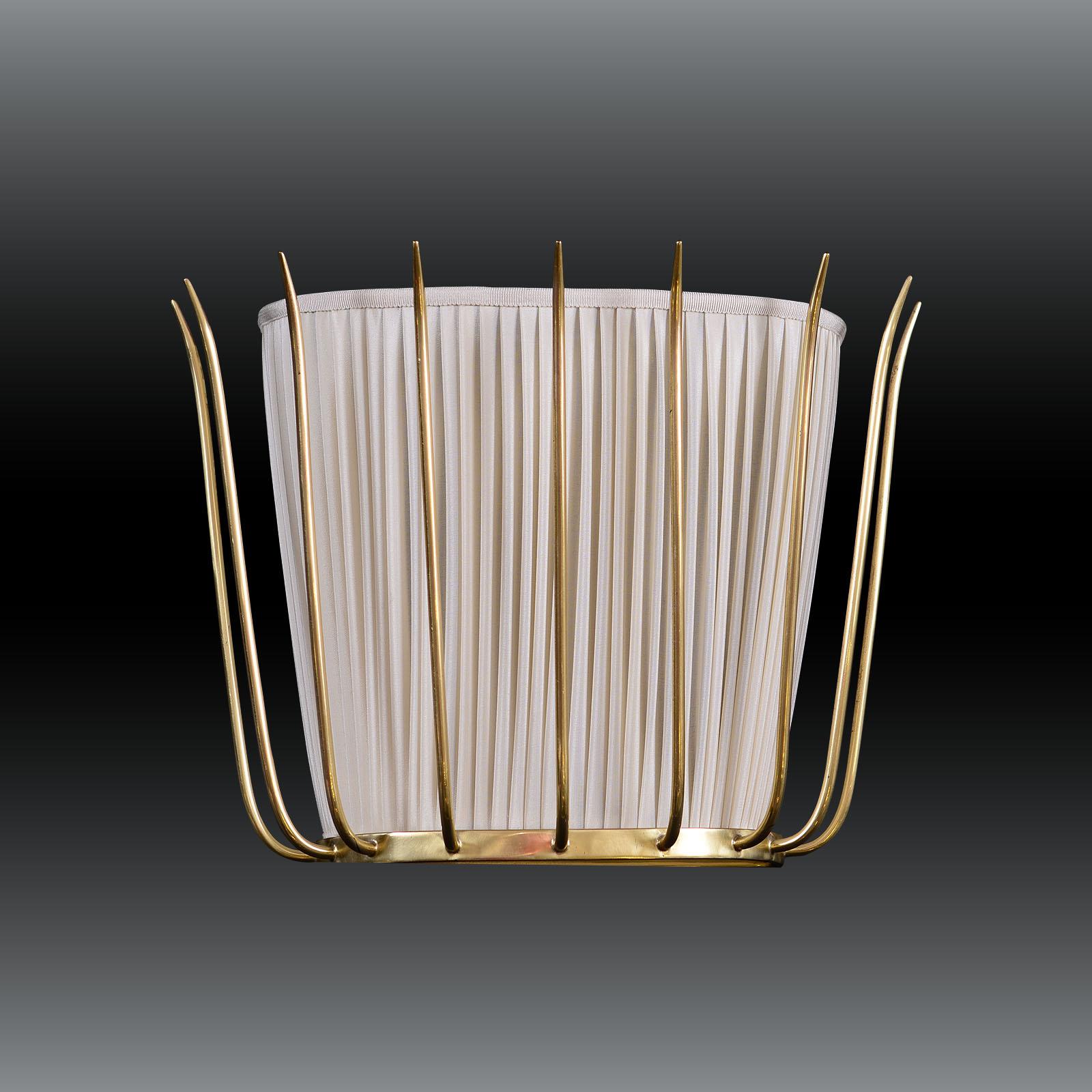 Mid-Century moderno Lampada da parete Shogun in seta e ottone, riedizione di una lampada moderna di metà secolo in vendita
