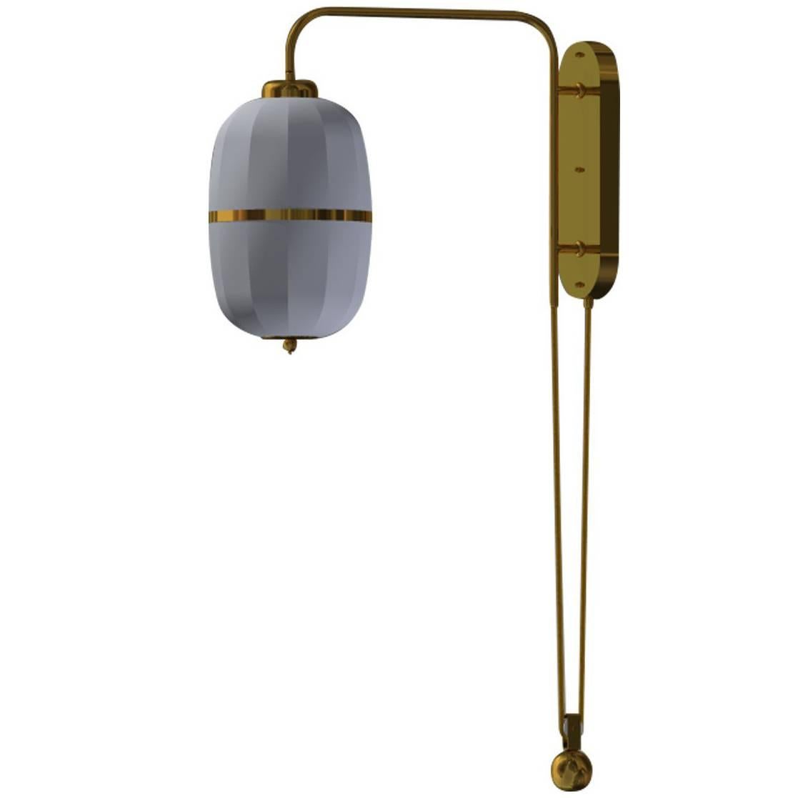 Extraordinary wall-lamp with a pulley, measures up to the clients request. Comes as well with no pulley.
Different kind of shades are available
Most components according to the UL regulations, with an additional charge we will UL-list and label
