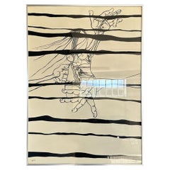 Mid-Century Modern, Siebdruck auf Papier von Agenore Fabbri 1971, signiert und nummeriert