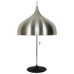 Mid-Century Modern Silver Colored Mushroom Shaped Table Lamp by Doria