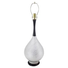 Lampe de table en forme d'oignon de style The Moderns Silver Leaf Finish MINT !