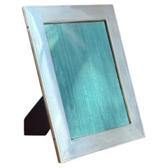 Mid-Century Modern Silver Photo Frame, Thick Border, Italy, 1940s