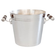 Secchiello da vino per champagne in lamiera d'argento in stile Mid-Century Modern