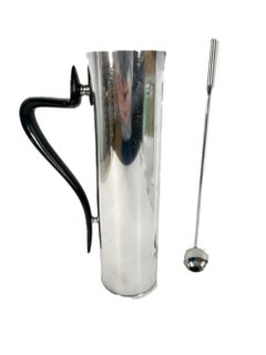 Mid-Century Modern Silver-Plate Cocktail Pitcher by Gorham, D.H. Colflesh Design