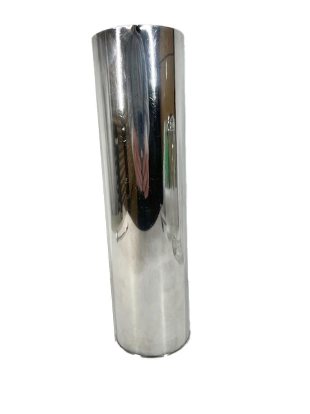 Mid-Century Modern Silver-Plate Cocktail Pitcher by Gorham, D.H. Colflesh Design In Good Condition In Nantucket, MA