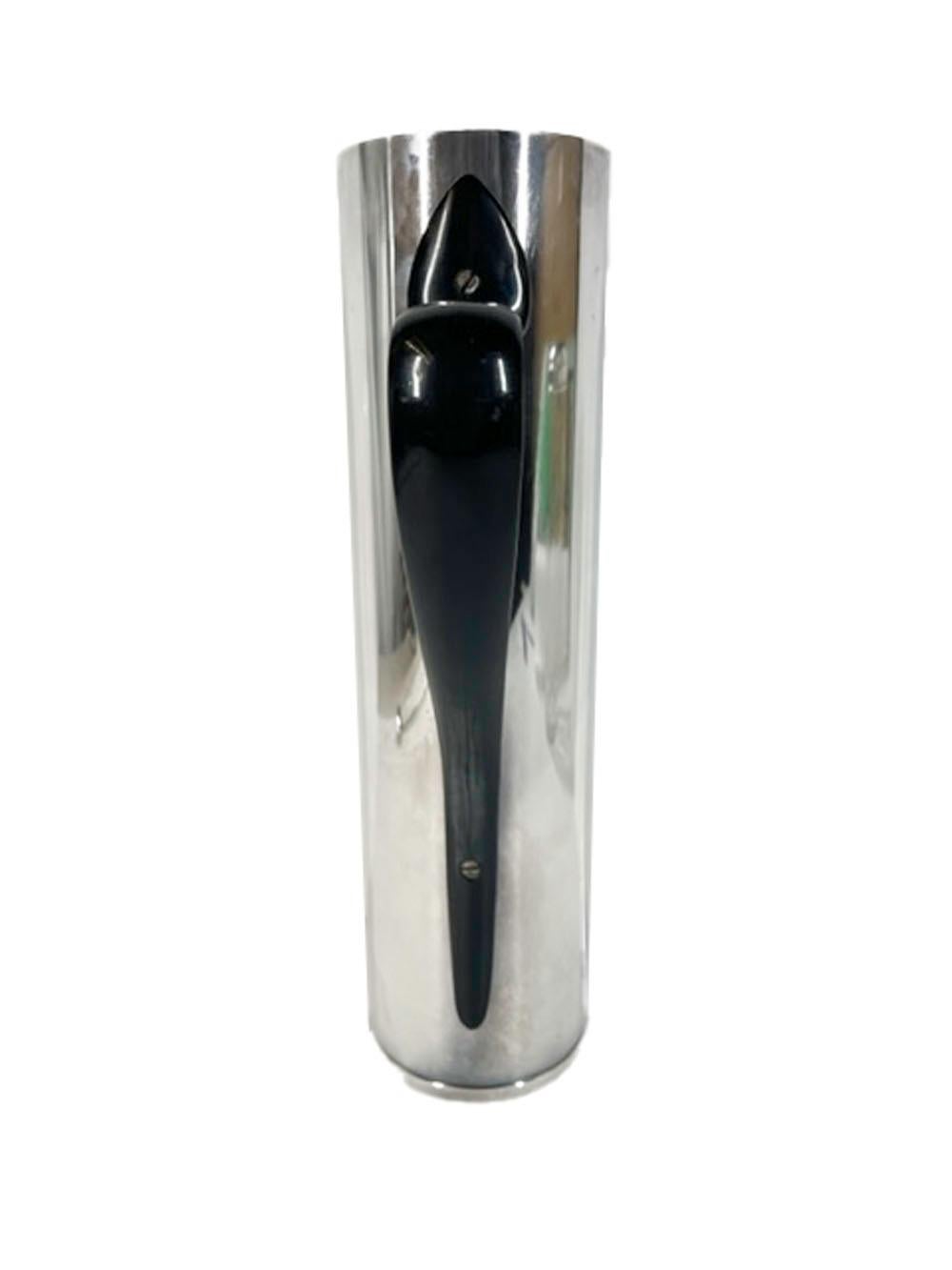 20th Century Mid-Century Modern Silver-Plate Cocktail Pitcher by Gorham, D.H. Colflesh Design