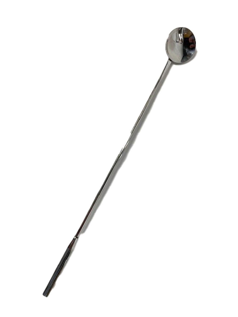 Mid-Century Modern Silver-Plate Cocktail Pitcher by Gorham, D.H. Colflesh Design 1