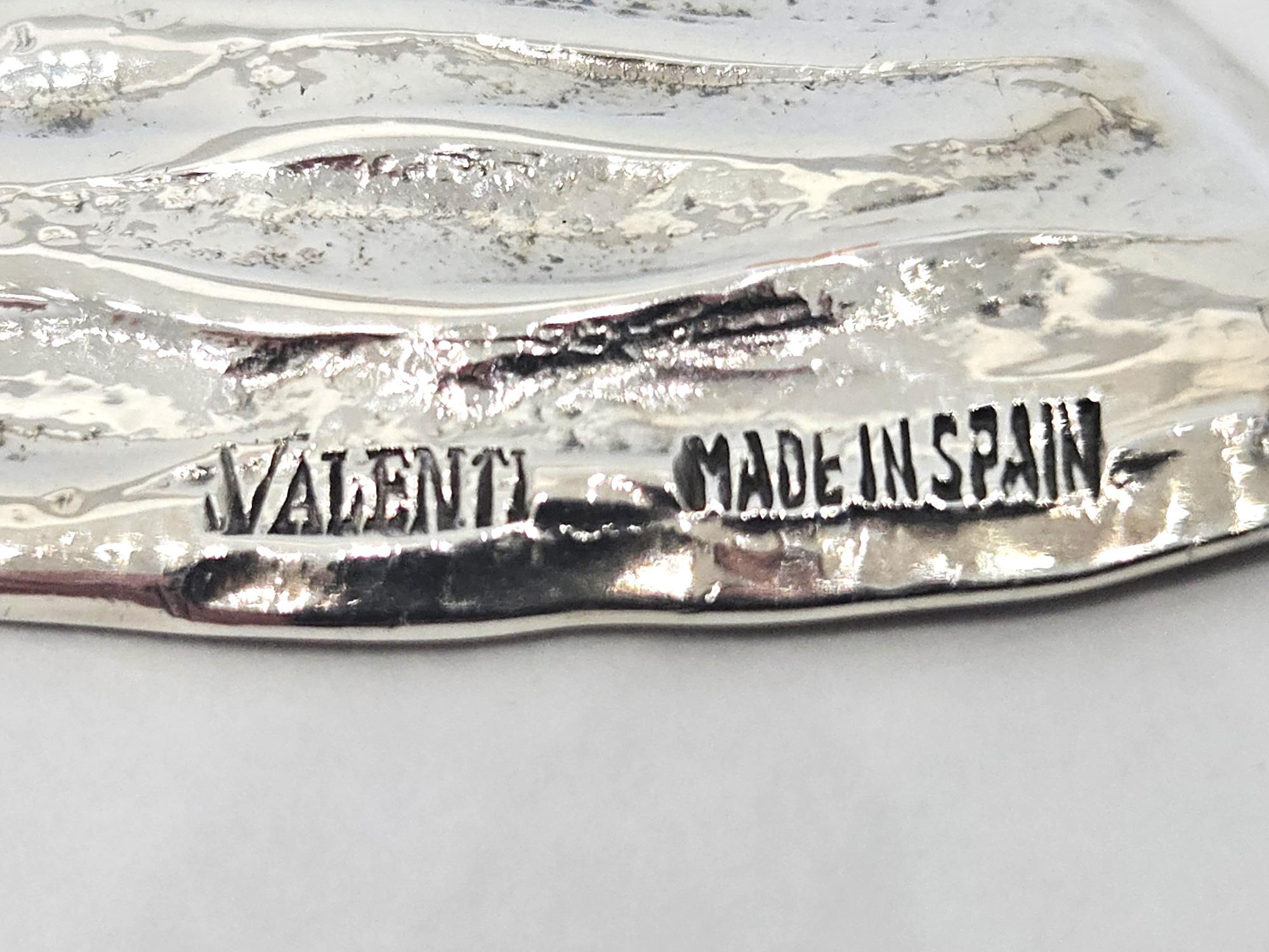 Plato para servir pescado en plata moderna de mediados de siglo de Valenti, España, c. 1970 siglo XX en venta