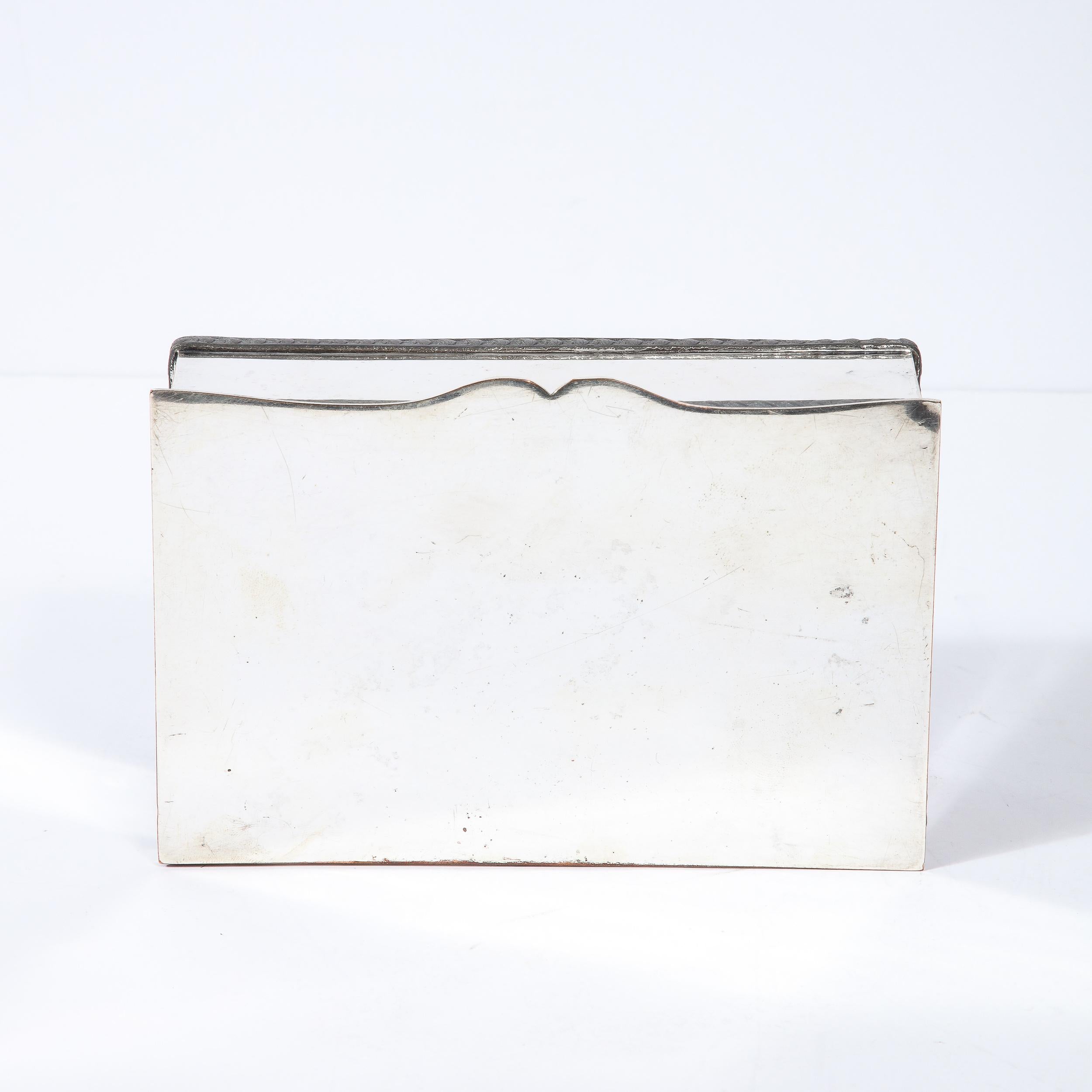 Mid-Century Modern Silver Plated Accessory Box For Sale 6
