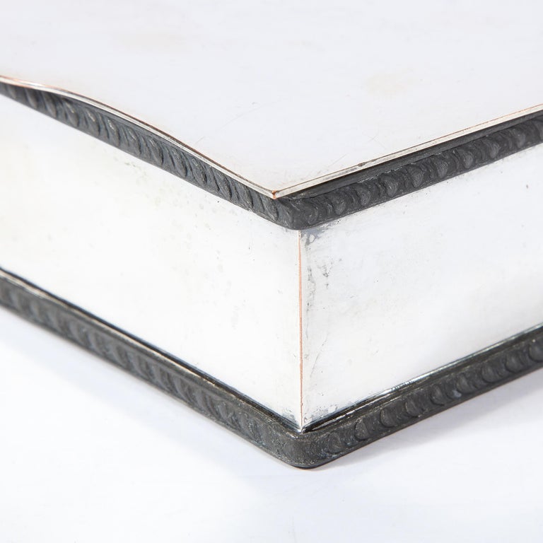 Mid-Century Modern Silver Plated Accessory Box For Sale at 1stDibs