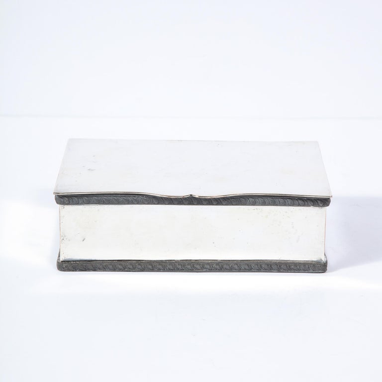 Mid-Century Modern Silver Plated Accessory Box For Sale at 1stDibs
