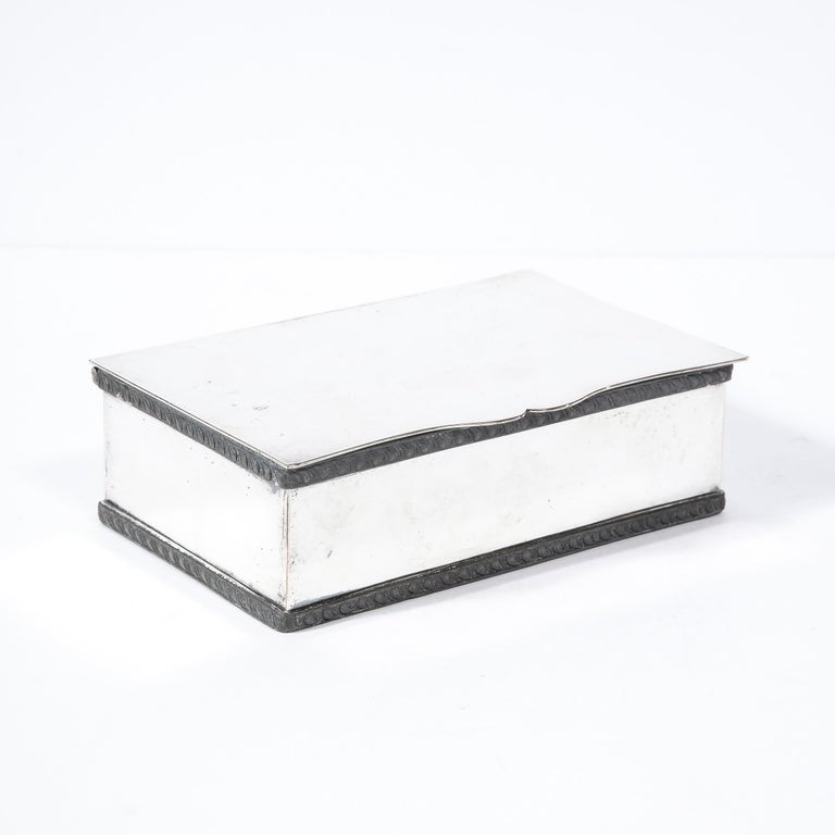 Mid-Century Modern Silver Plated Accessory Box For Sale at 1stDibs