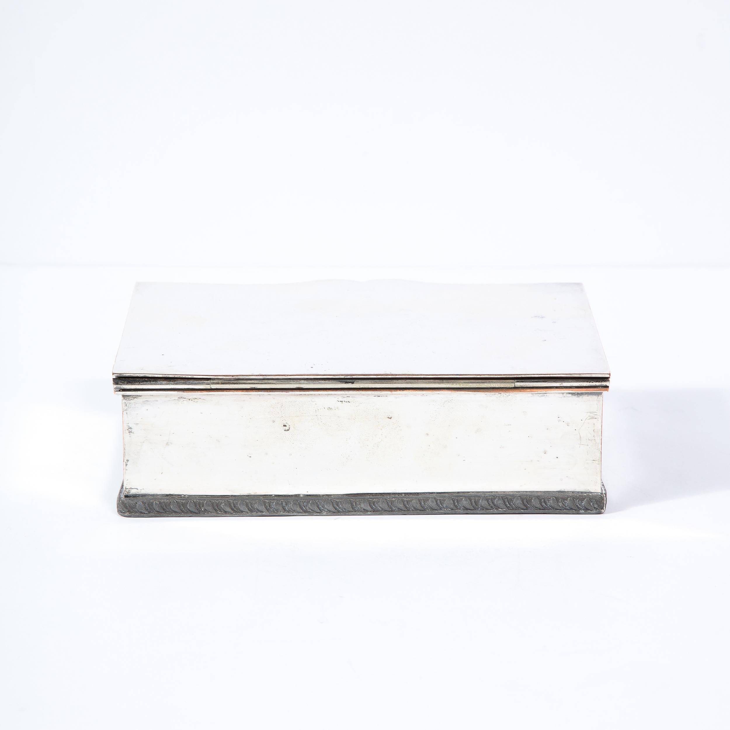 Mid-20th Century Mid-Century Modern Silver Plated Accessory Box For Sale