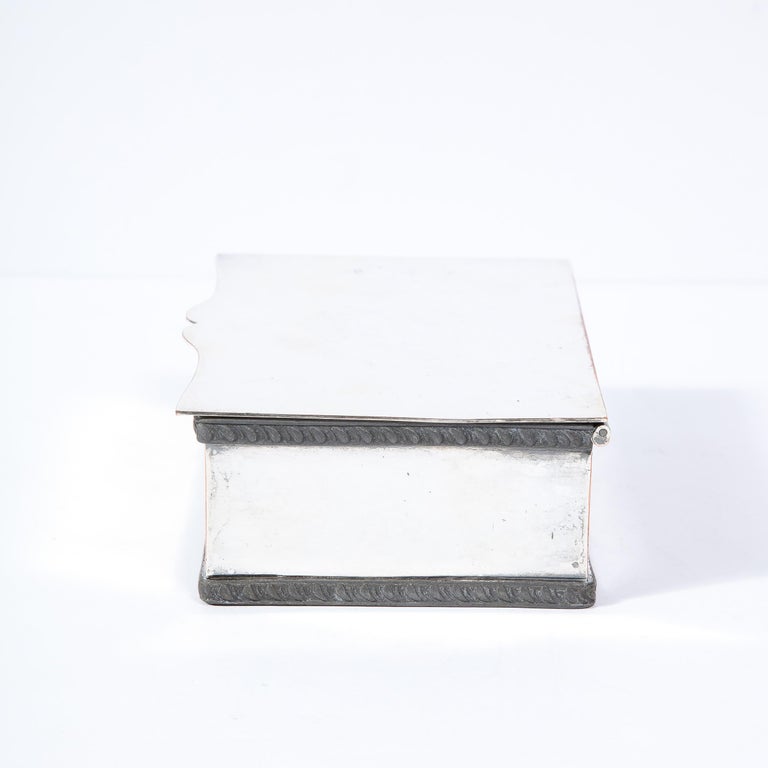 Mid-Century Modern Silver Plated Accessory Box For Sale at 1stDibs
