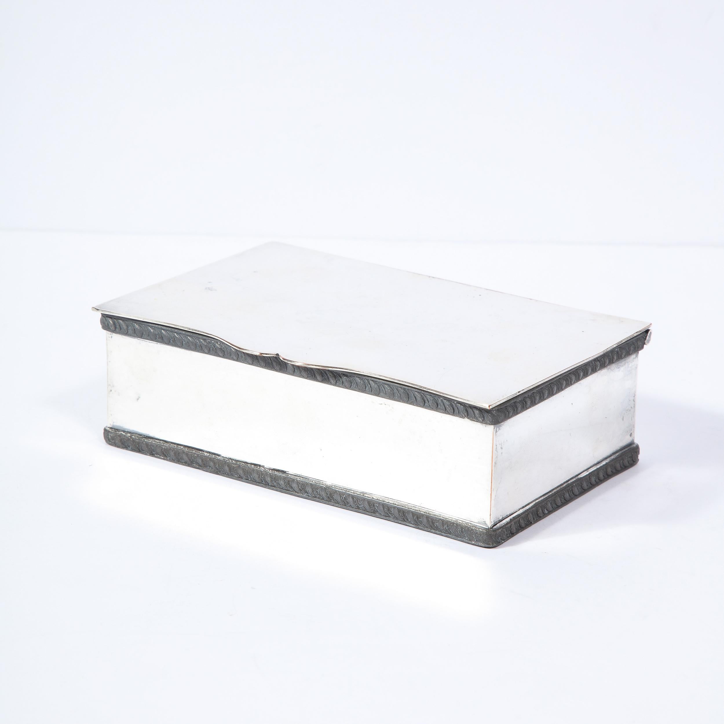 Mid-Century Modern Silver Plated Accessory Box For Sale 2