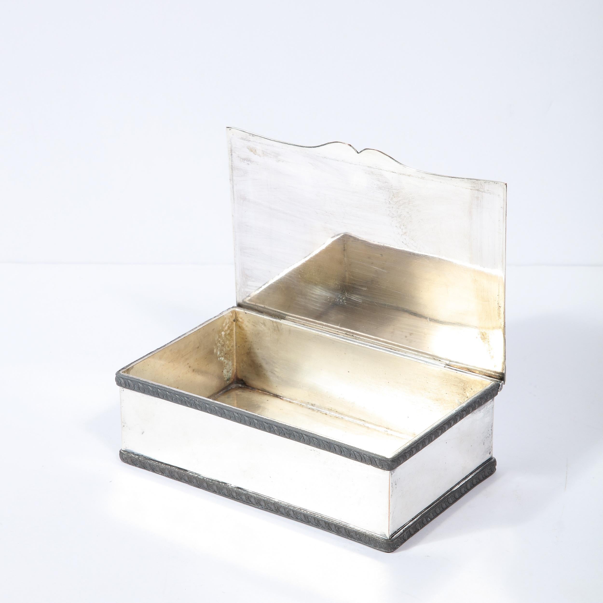 Mid-Century Modern Silver Plated Accessory Box For Sale 3