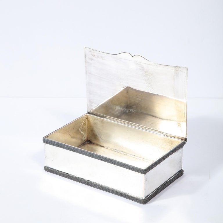 Mid-Century Modern Silver Plated Accessory Box For Sale at 1stDibs