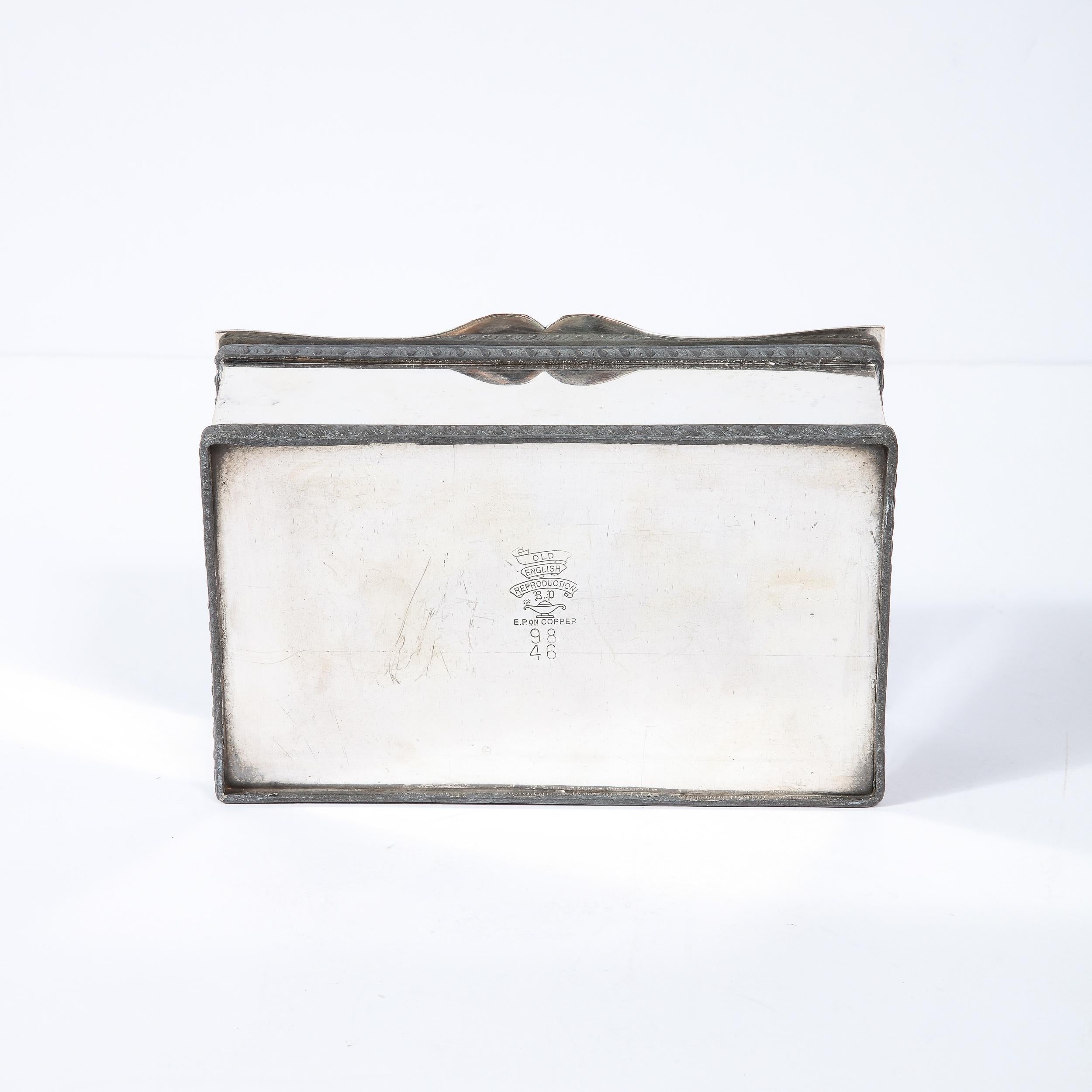 Mid-Century Modern Silver Plated Accessory Box For Sale 4
