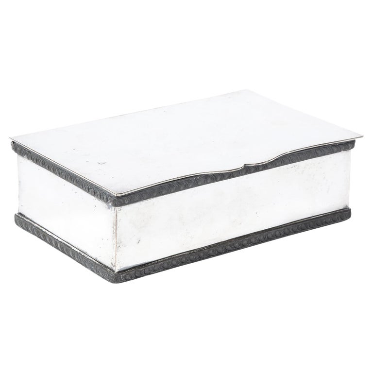 Mid-Century Modern Silver Plated Accessory Box For Sale at 1stDibs