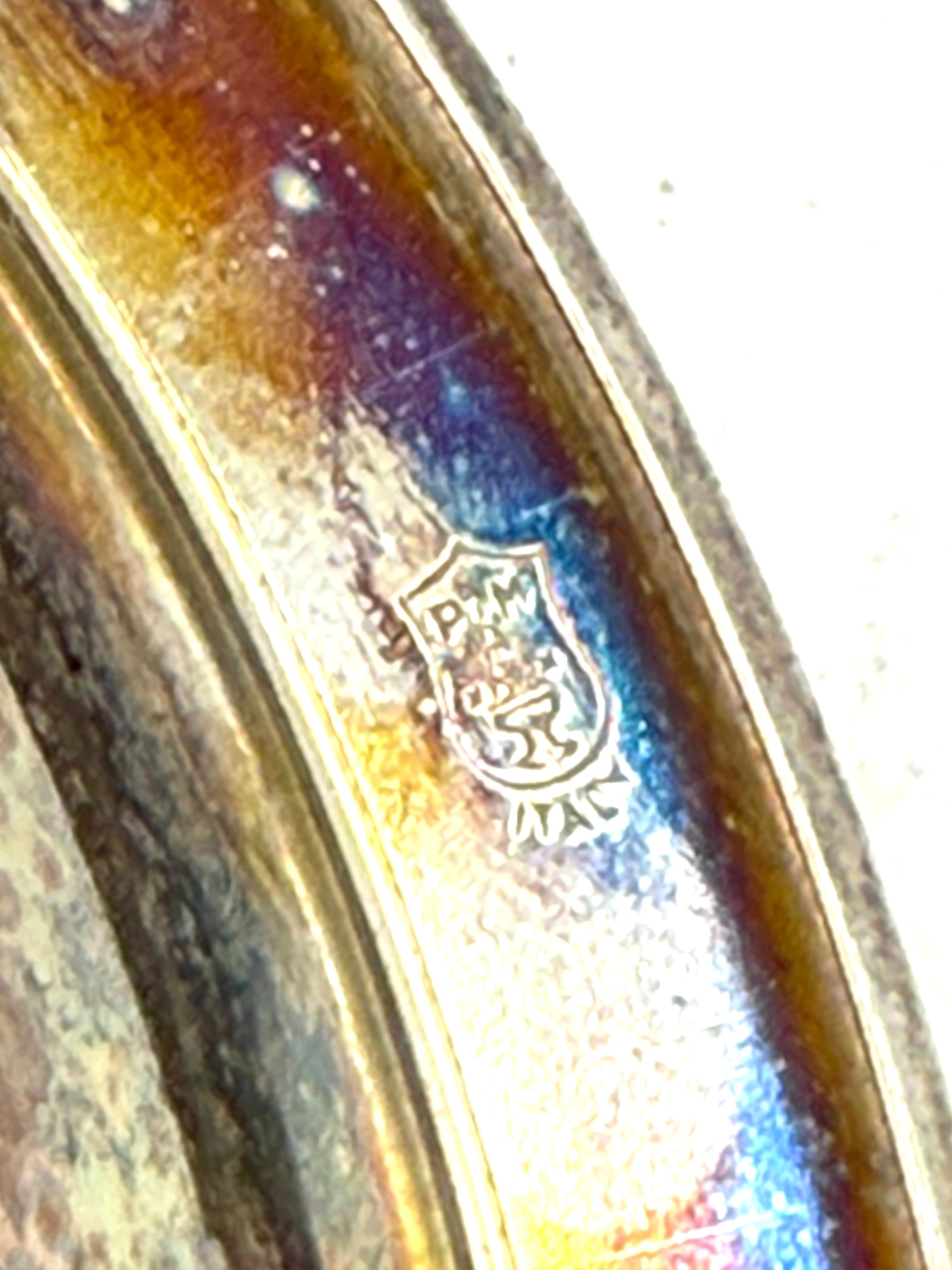 Mid-century modern silver-plated bowl / vide poche, PM Italy 1970s For Sale 7