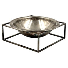Mid-century modern silver-plated bowl / vide poche, PM Italy 1970s