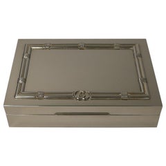 Mid-Century Modern Silver Plated Box by Gucci, Italy, circa 1970