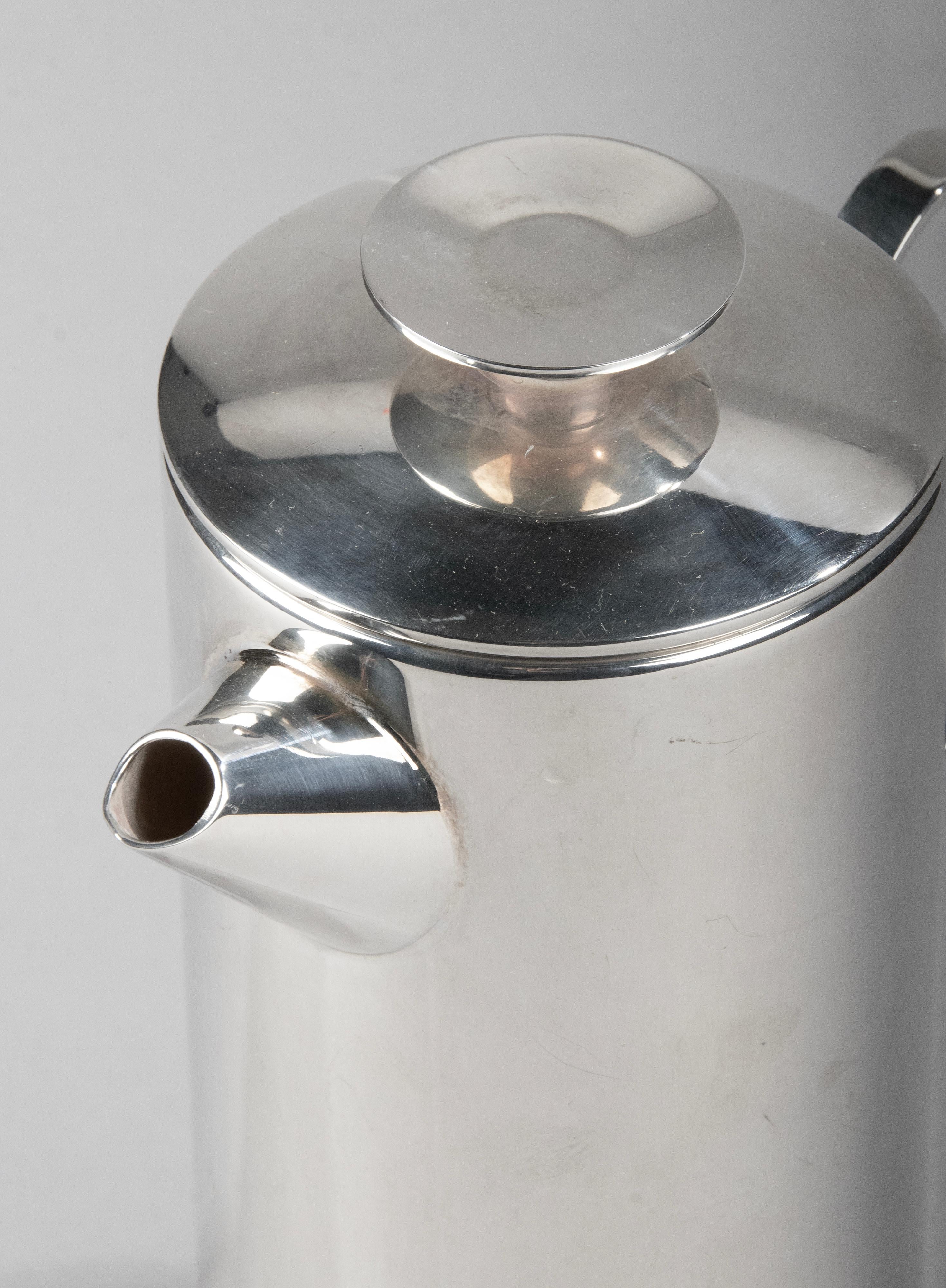 Hand-Crafted Mid-Century Modern Silver Plated Coffee Pot made by Christofle, Lino Sabattini For Sale