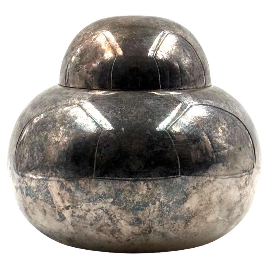 Mid-century Modern silver-plated ice bucket, Teghini Firenze Italy 1970s