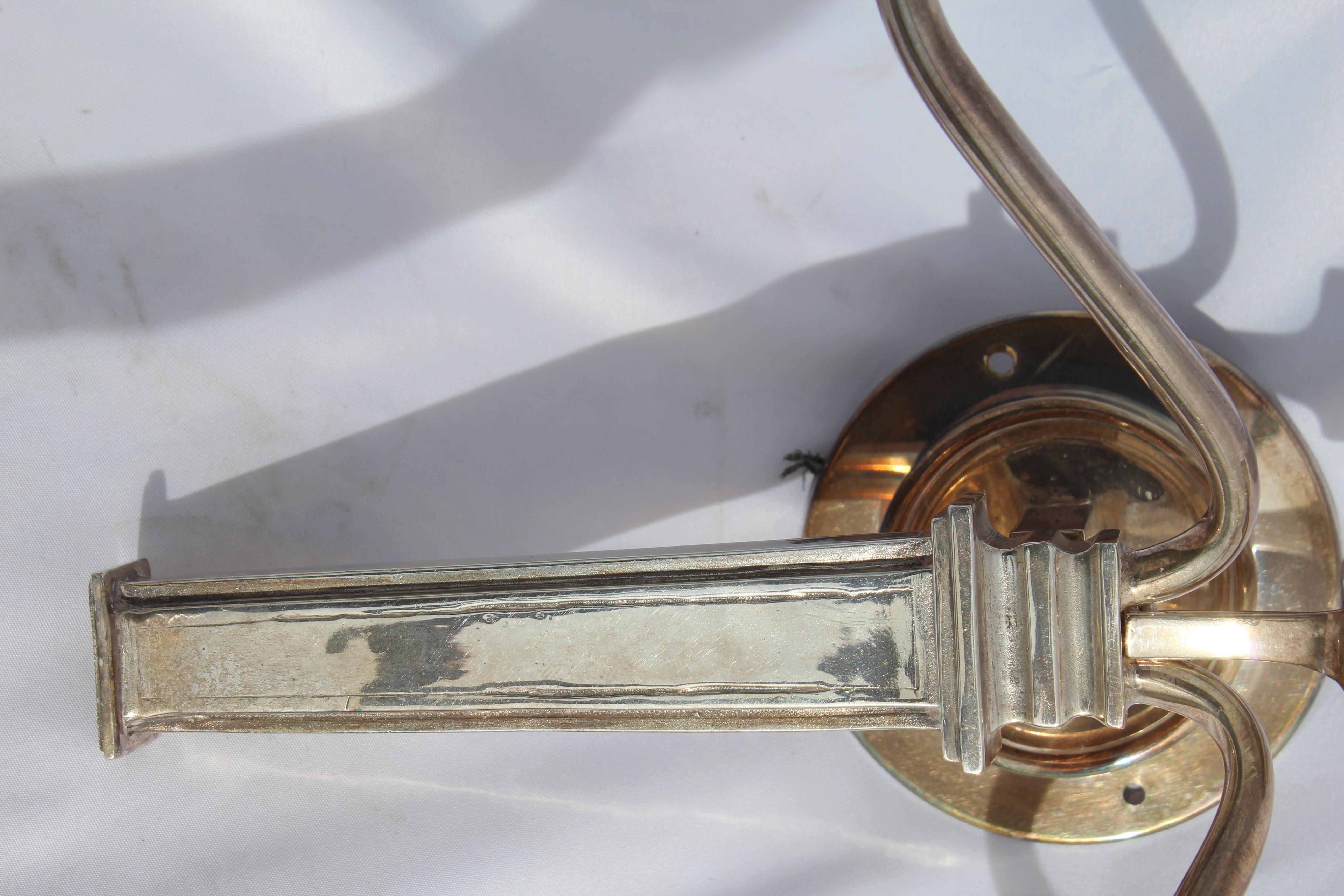 American Mid-Century /Modern Silver plated Sconces For Sale