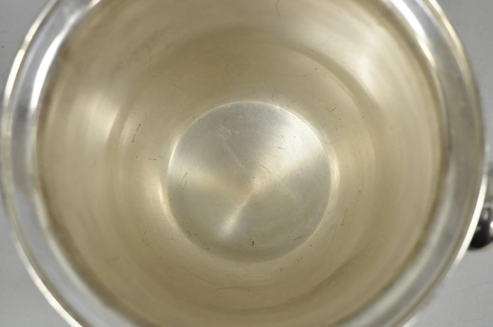 Secchiello per il ghiaccio a due manici placcato in argento del Mid Century Modern Champagne Chiller Urn in vendita 2
