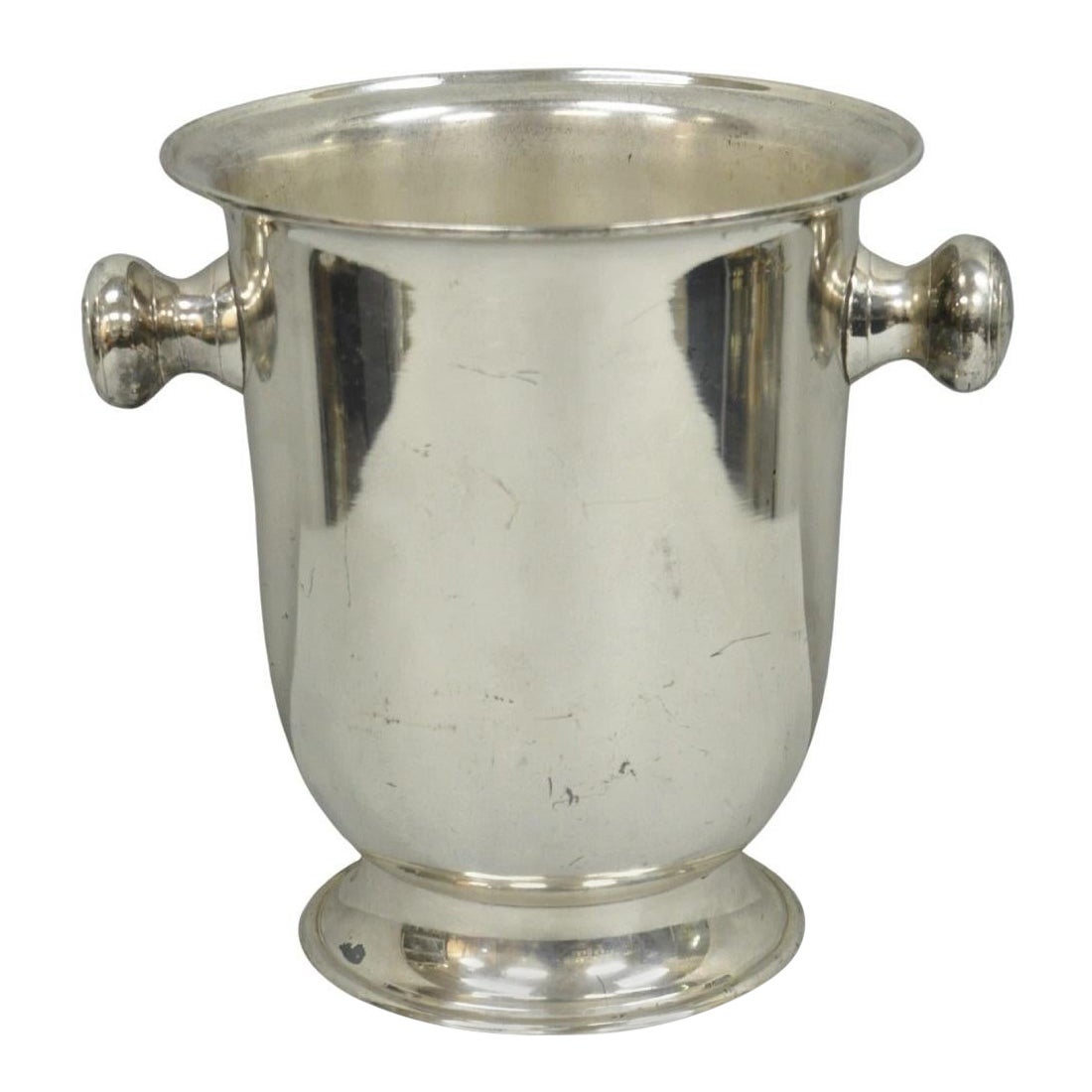 Secchiello per il ghiaccio a due manici placcato in argento del Mid Century Modern Champagne Chiller Urn in vendita