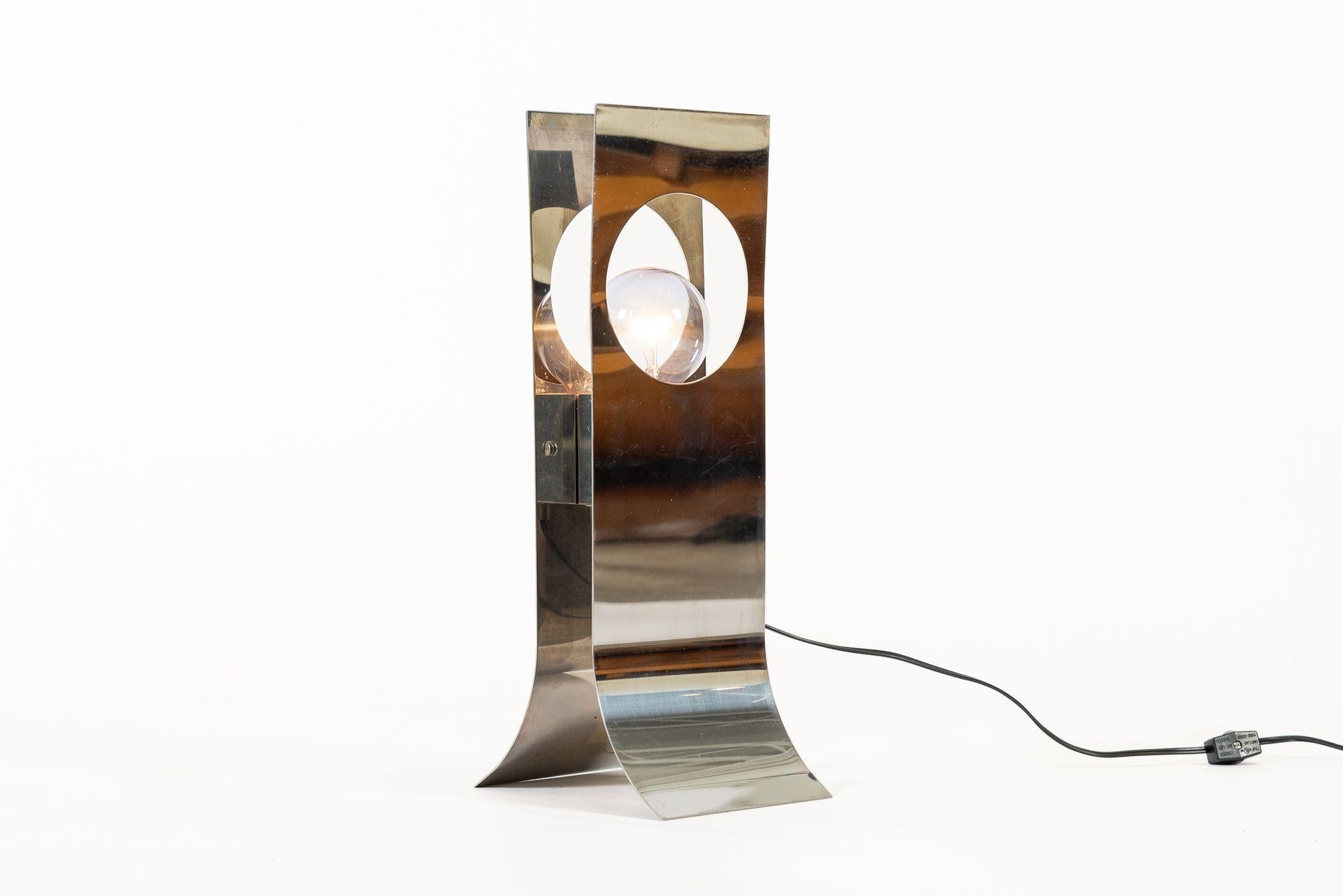 Lampada da tavolo in argento di Francois Monnet, stile metà secolo moderno in vendita 4