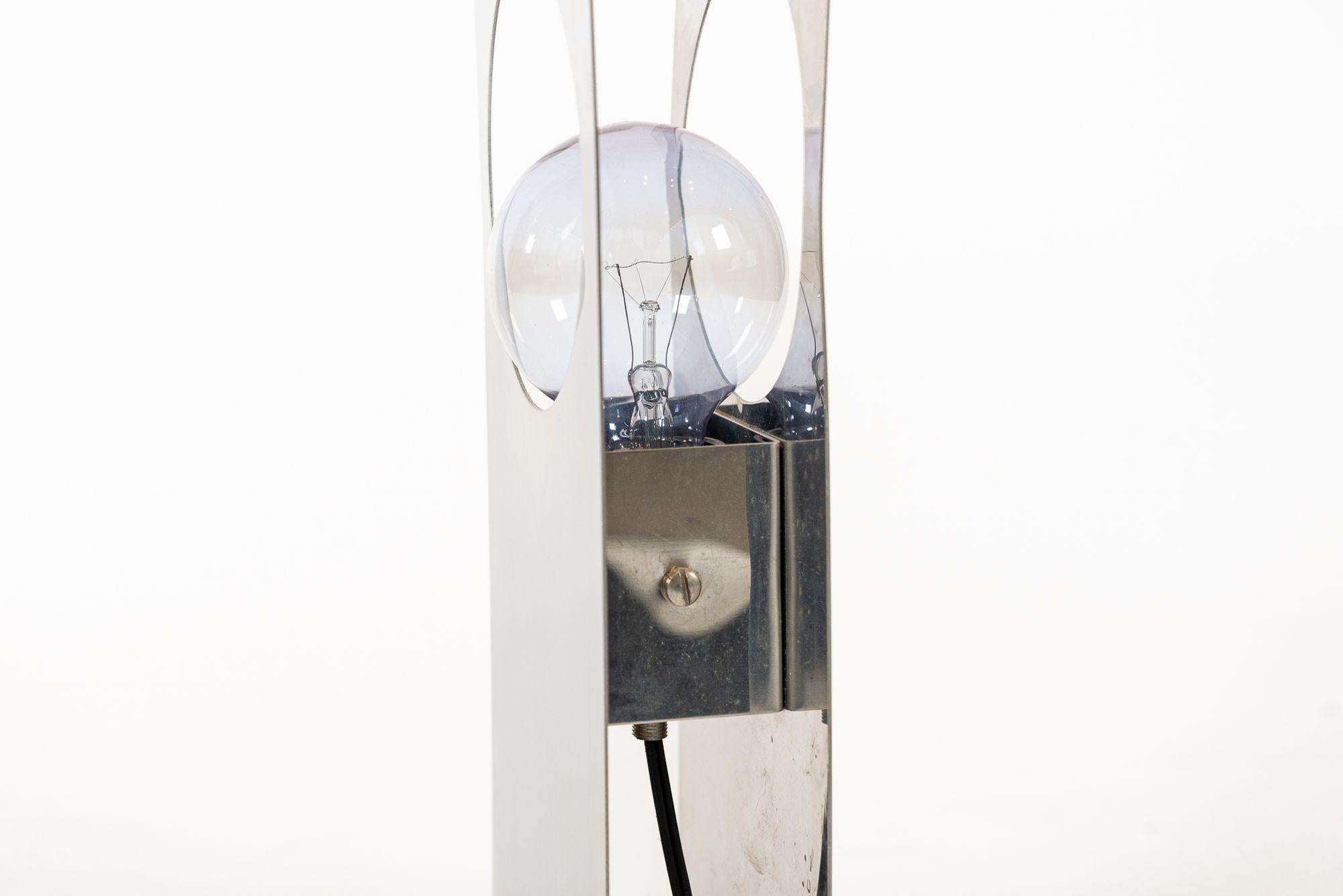 Lampada da tavolo in argento di Francois Monnet, stile metà secolo moderno in vendita 5