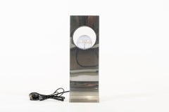 Lámpara de mesa plateada moderna de mediados de siglo de Francois Monnet