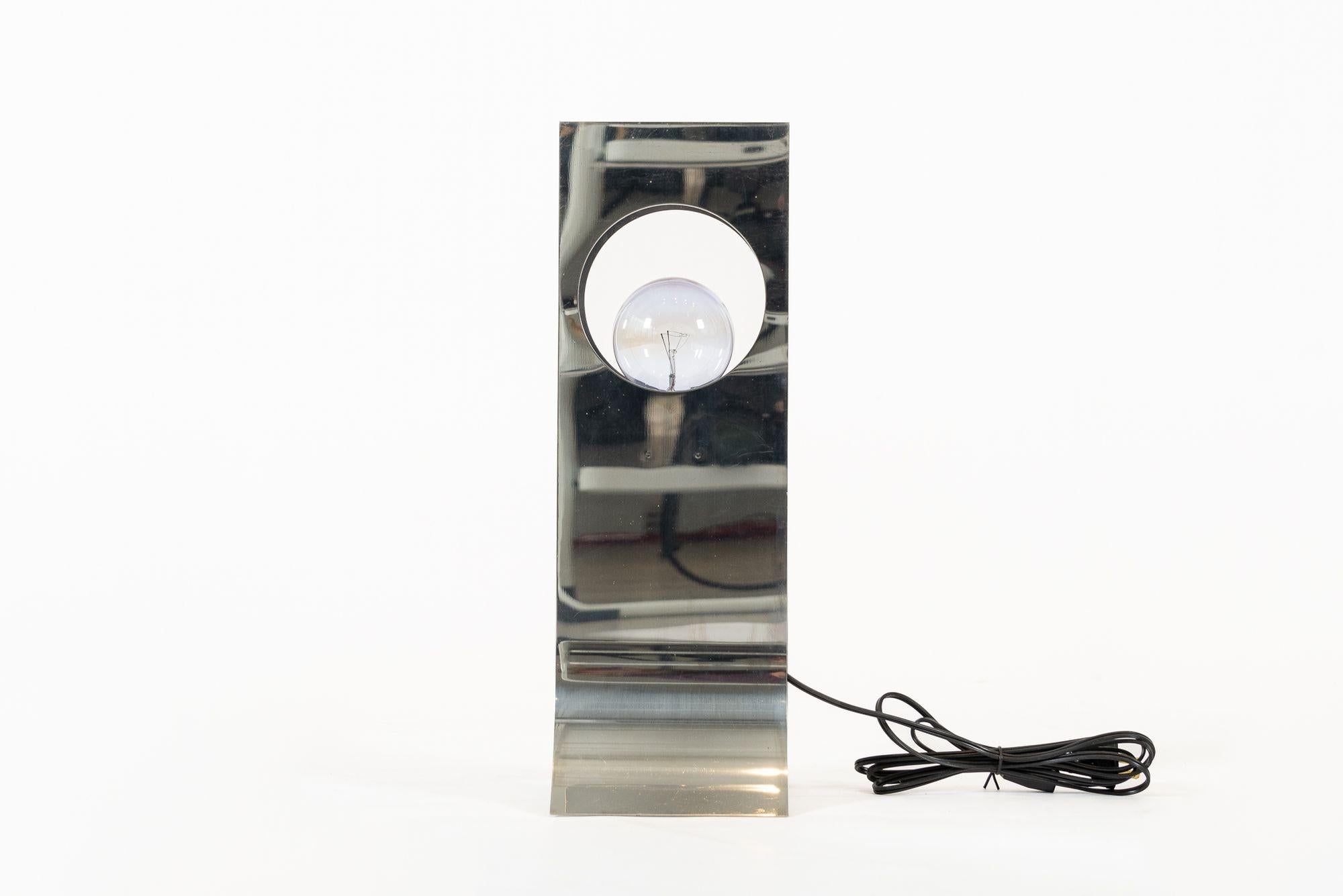Lampada da tavolo in argento di Francois Monnet, stile metà secolo moderno In condizioni buone in vendita a Detroit, MI