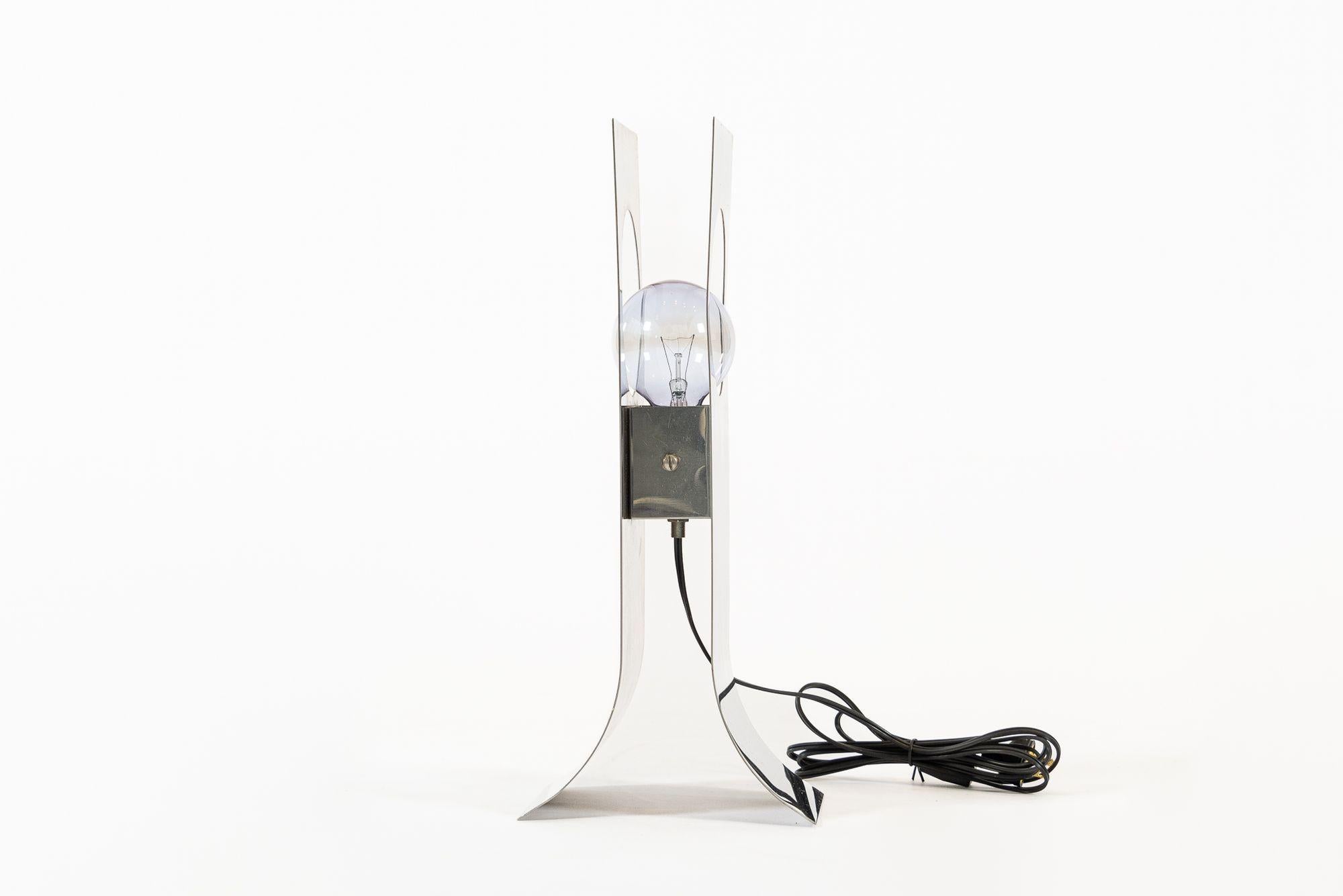 Fine XX secolo Lampada da tavolo in argento di Francois Monnet, stile metà secolo moderno in vendita