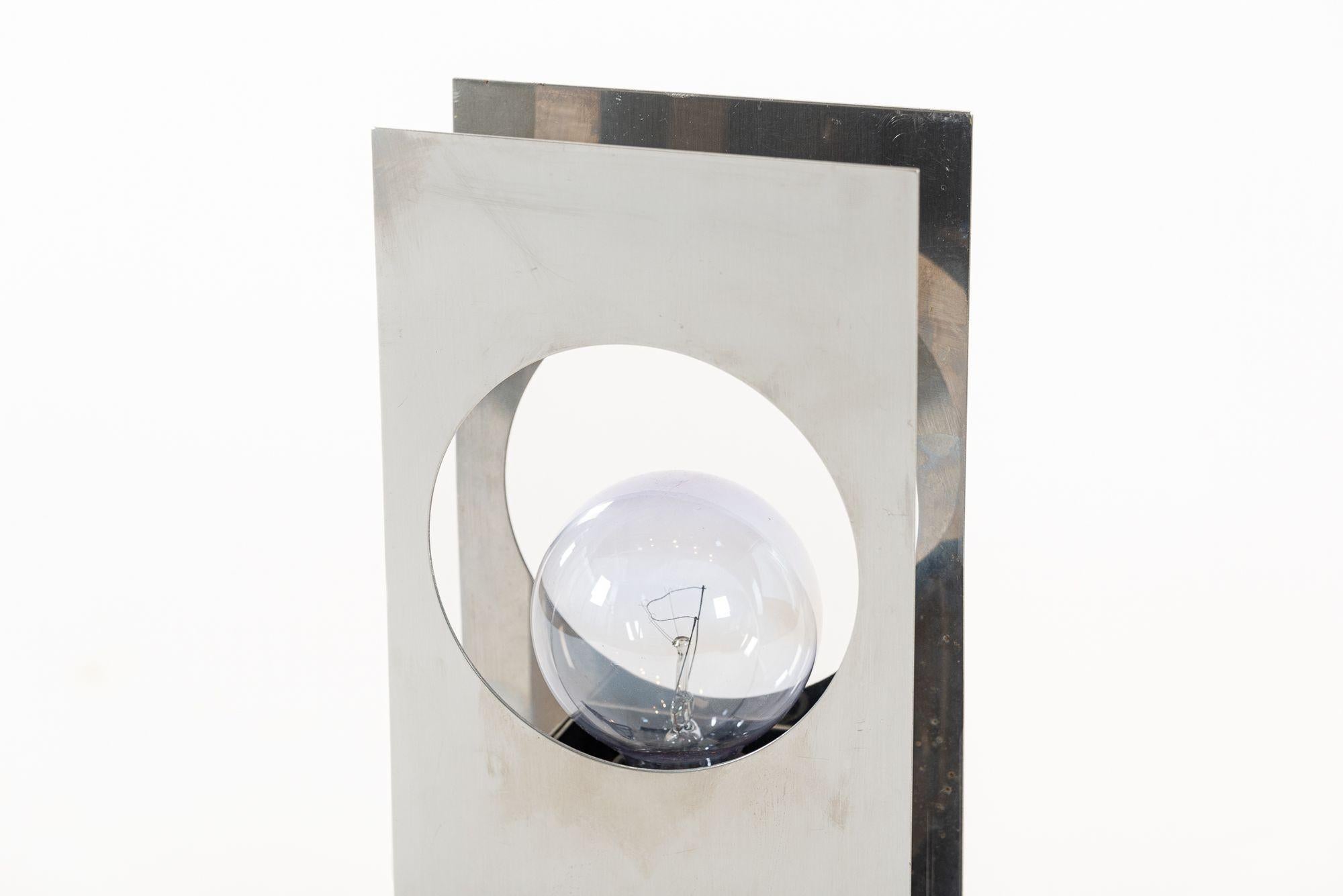 Lampada da tavolo in argento di Francois Monnet, stile metà secolo moderno in vendita 1