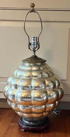 Mid-Century Modern Silvered Mercury Glass Table Lamp Circa 1950