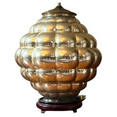 Mid-Century Modern Silvered Mercury Glass Table Lamp Circa 1950