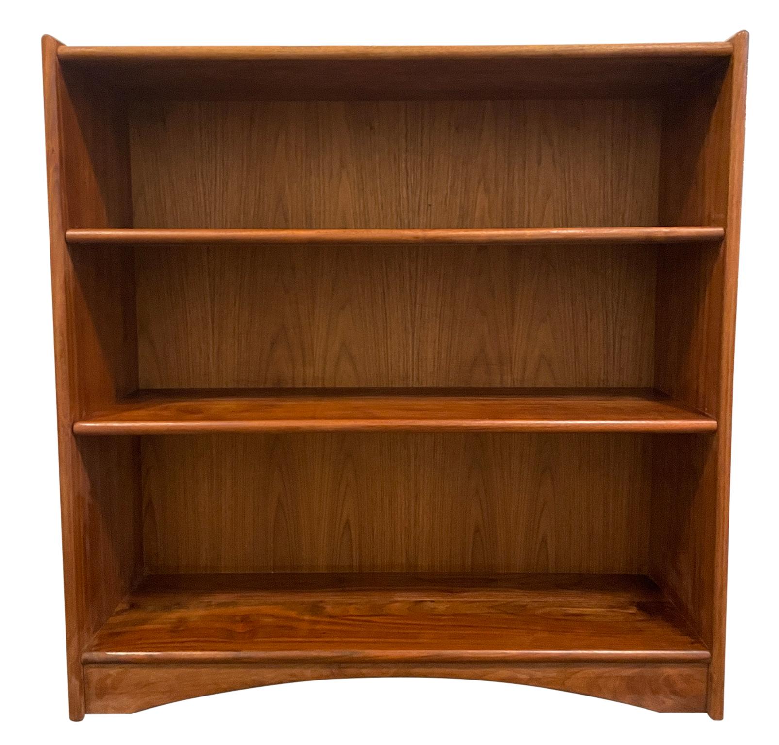 20th Century Mid-Century Modern Single 2 Shelf Bookcase Walnut American Studio Craft