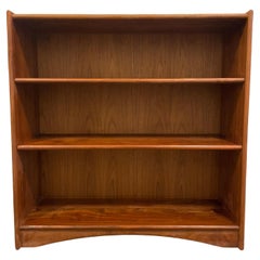 Mid-Century Modern Single 2 Shelf Bookcase Walnut American Studio Craft